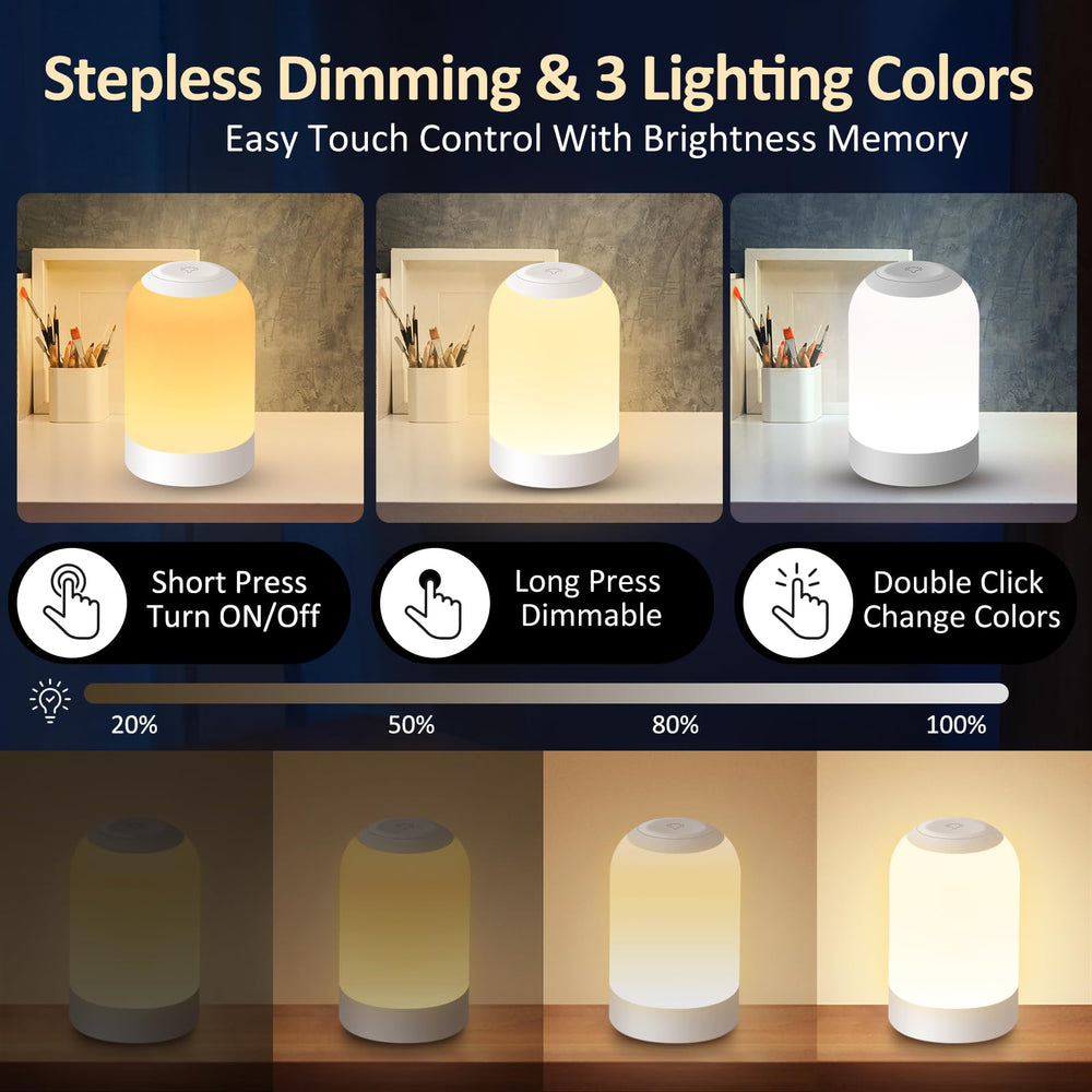 G Keni bedside light with white natural warm colors for mood and task lighting