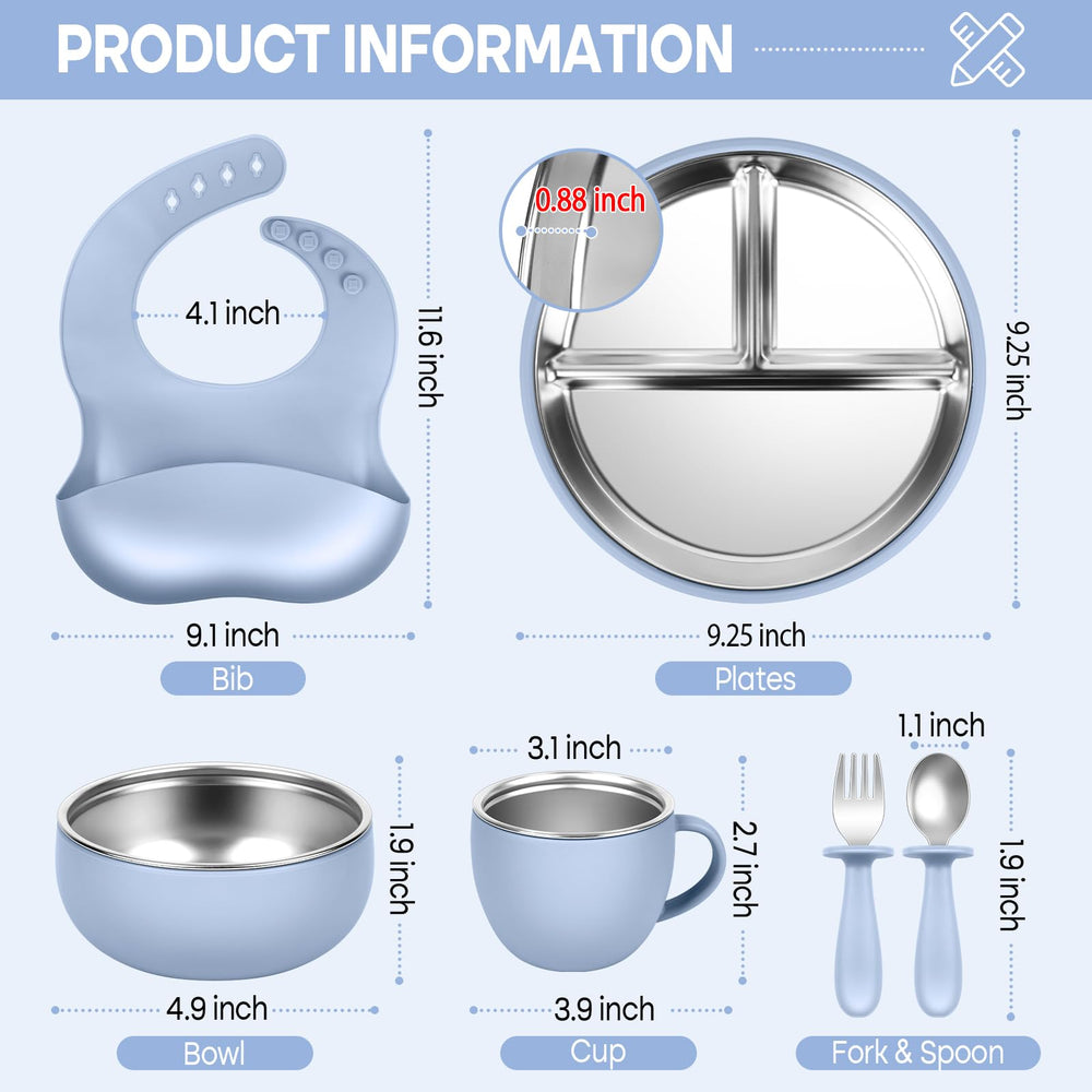 Gksuu baby spoon and fork set designed with easy-grip handles