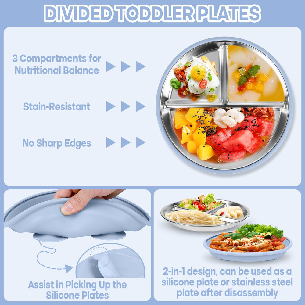 Gksuu dishwasher-safe baby feeding set for quick cleanup