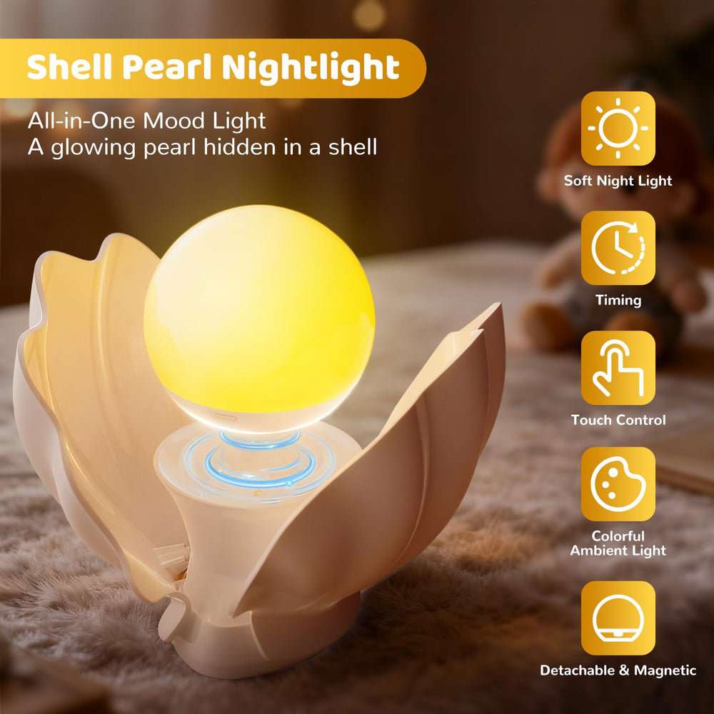 GLACIER GIFT Pearl detaches for portable glow during late feed or storytime.