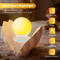 GLACIER GIFT Pearl detaches for portable glow during late feed or storytime.