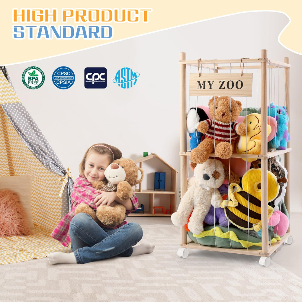 GLDZI cotton-mesh-bag keeps small plush toys secure and visible for easy sorting.