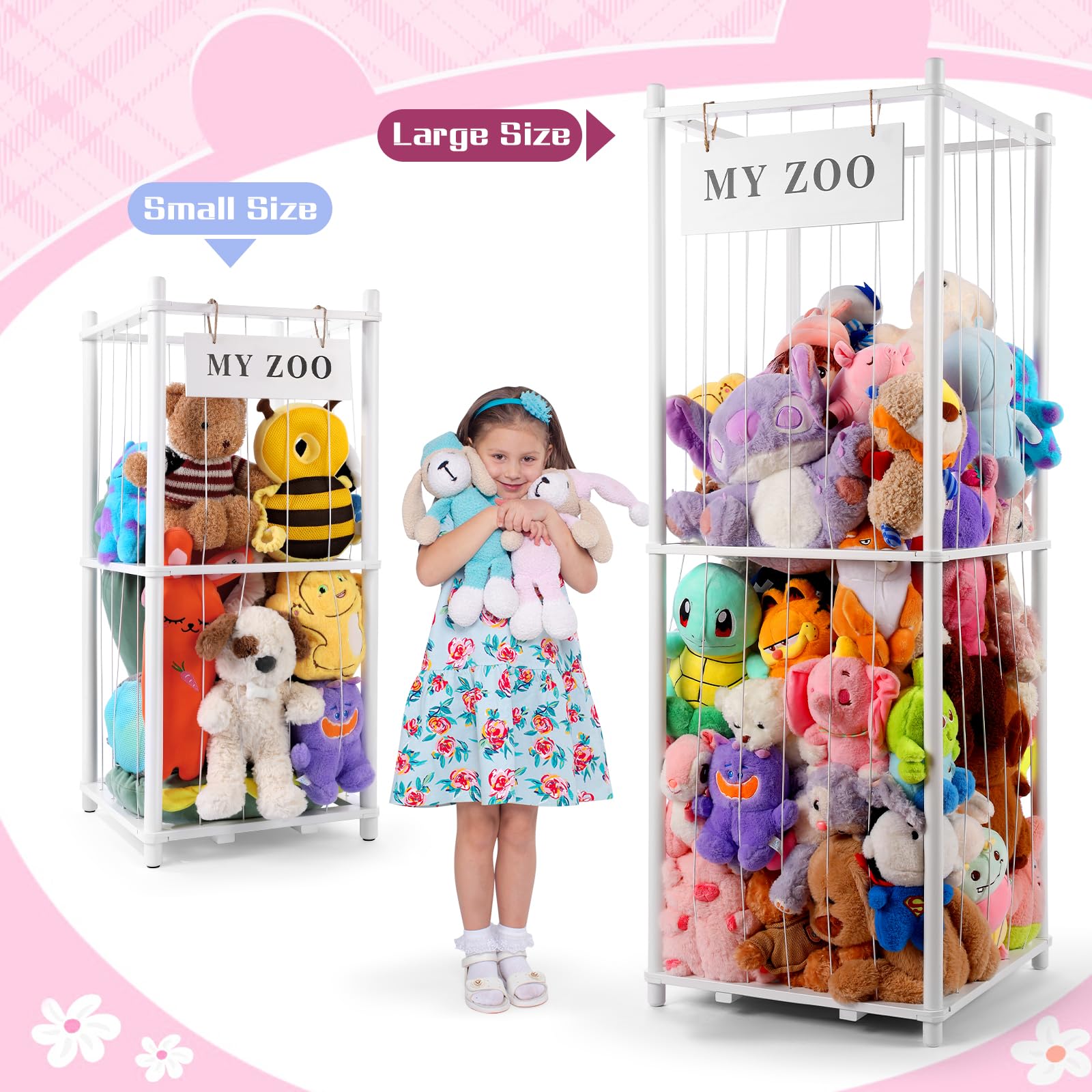 GLDZI modern design white storage blends with playroom decor.