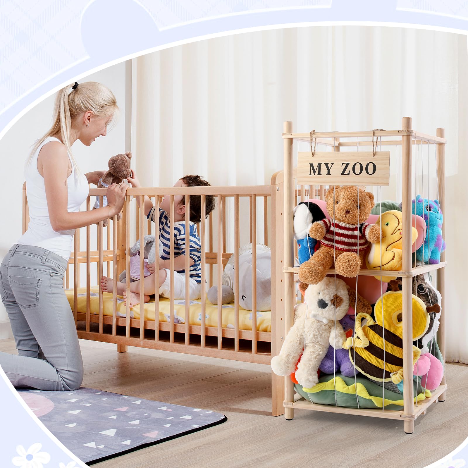 GLDZI modern wooden design blends with any decor in small spaces