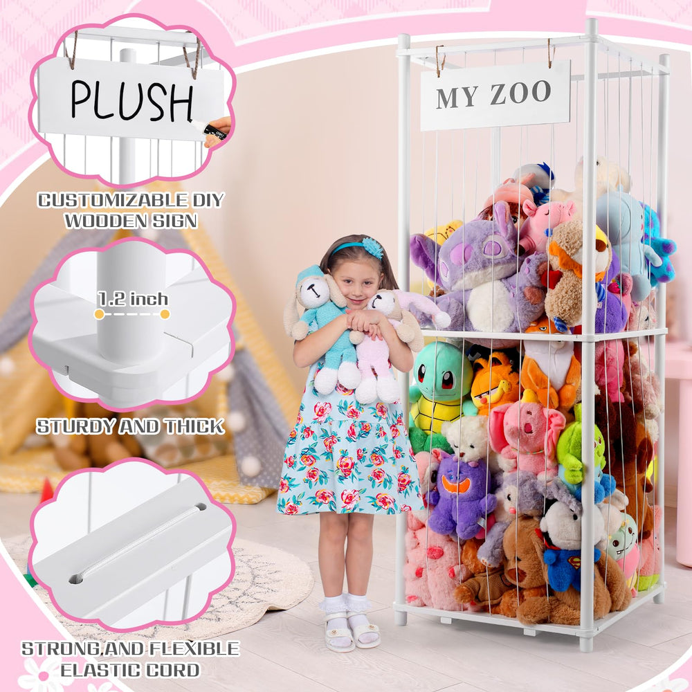 GLDZI multi-purpose storage shelves for pillows, blankets, plush toys.