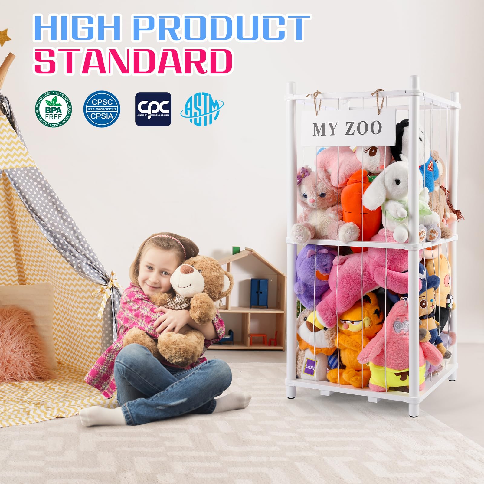 GLDZI open-wire design displays plushies for easy grab-and-go access.