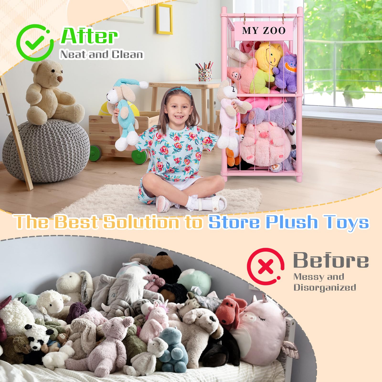 GLDZI open-wire design offers quick visibility and grab-and-go access to plushies