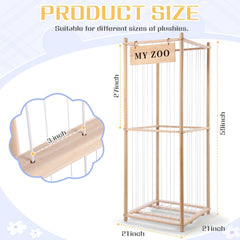 GLDZI Stuffed Animal Storage Zoo assembly step image highlights simple setup in minutes.