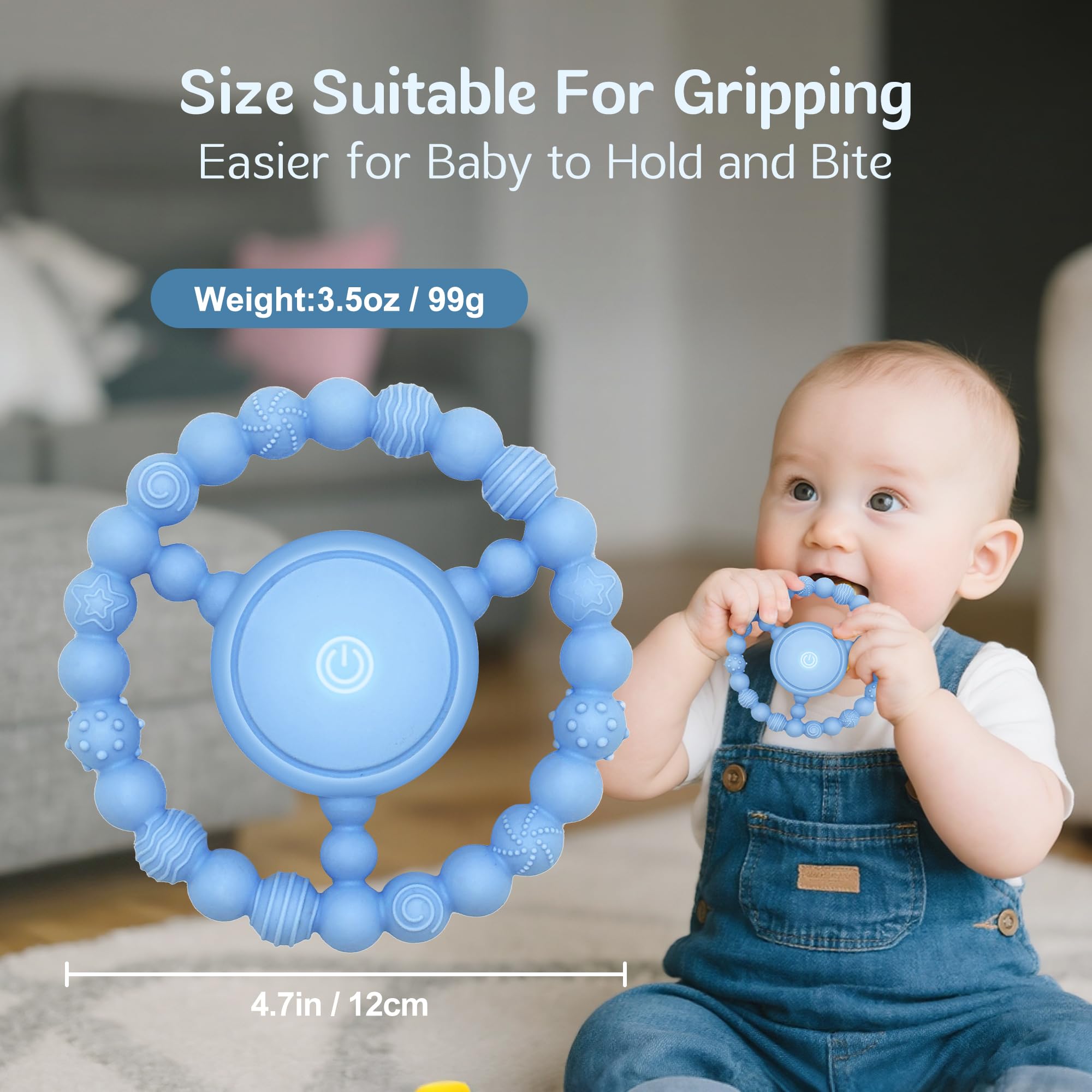 GLEEHAPY silicone texture closeup highlights safe durable bite-friendly material.