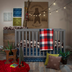 Glenna Jean Black Cow crib sheet closeup—soft touch for baby sleep.
