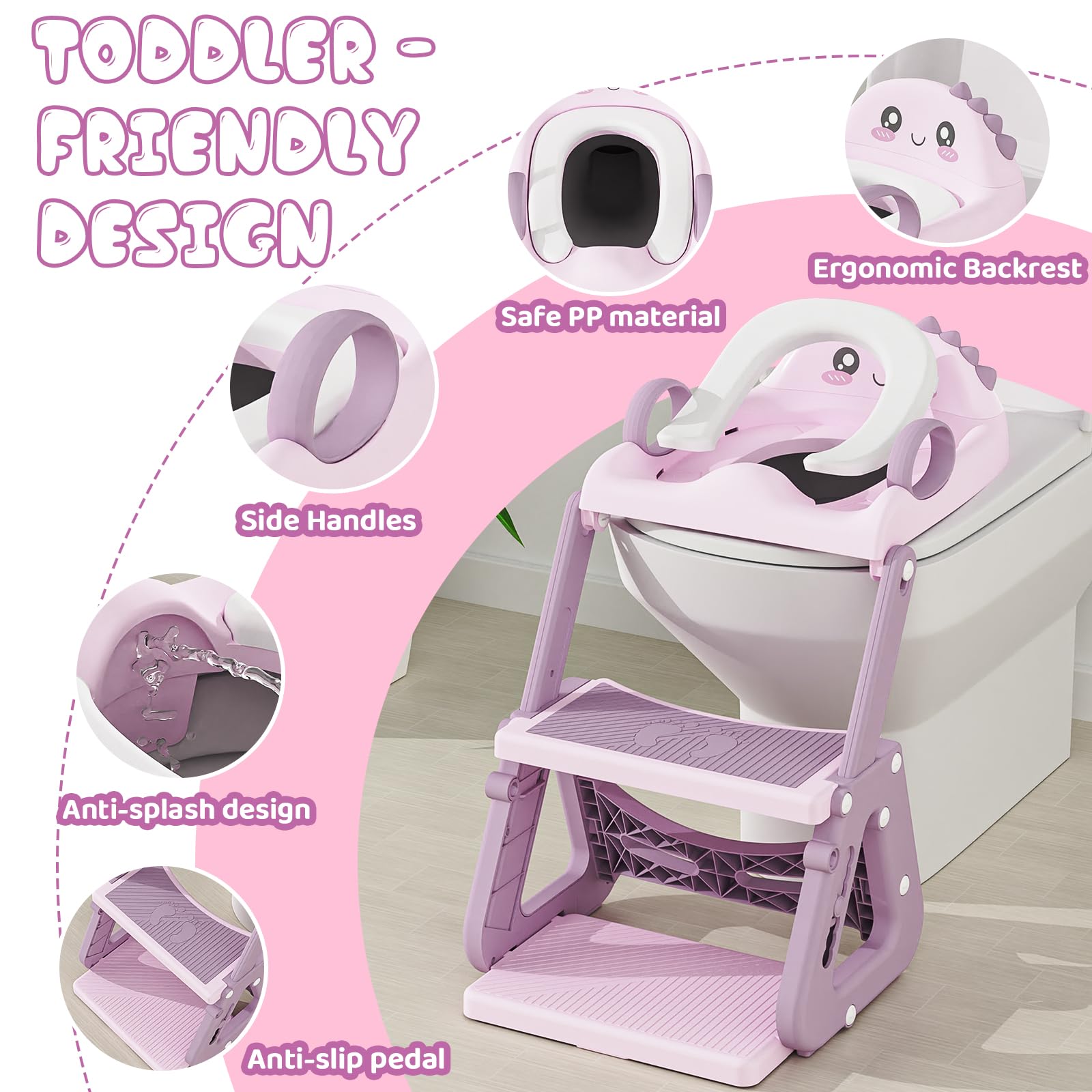 Gliizee Mall potty seat dinosaur design adds friendly appeal