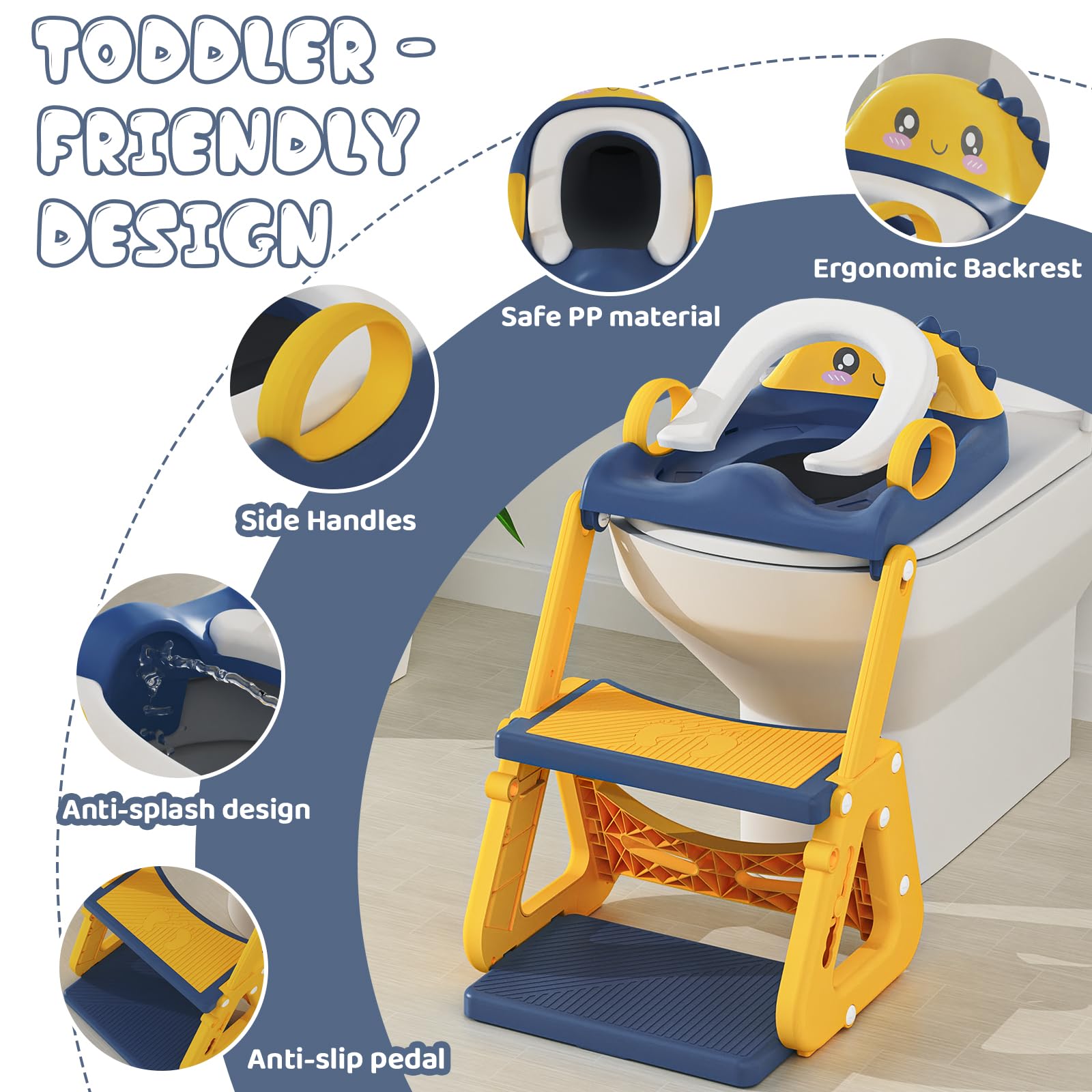Gliizee Mall Seat includes anti-slip pads for stable, mess-free training.