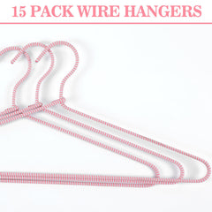 GlikCeil fabric wrapped hanger grey stripes preserves clothes with soft contact and tidy storage.