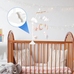 GlikCeil wooden crib mobile arm tool-free assembly for quick setup