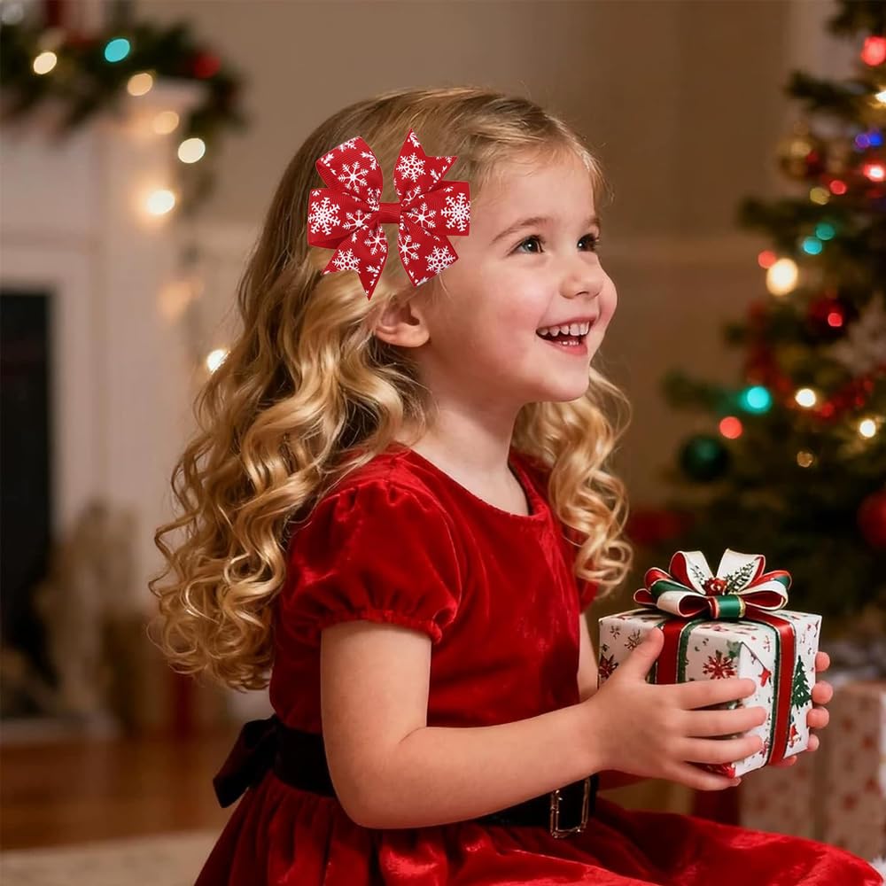 GLINLS Christmas bows ribbon detail emphasizes durable grosgrain for lasting wear