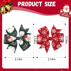 GLINLS Christmas bows Santa clip adds playful motif for party-ready hair
