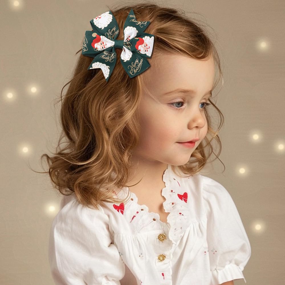 GLINLS Christmas bows wearable-on-hair demonstrates easy styling and secure grip