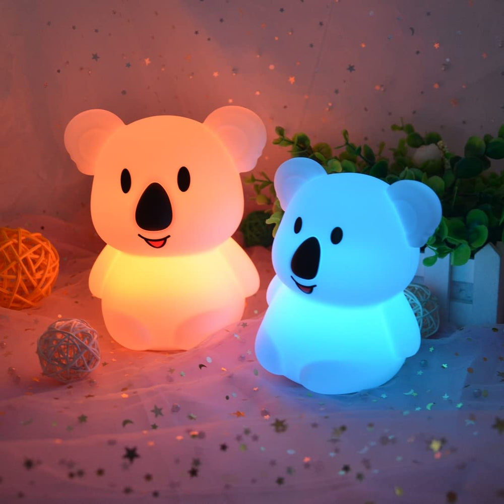 Glinrui koala night light portable-battery image presents travel-friendly, cordless illumination.