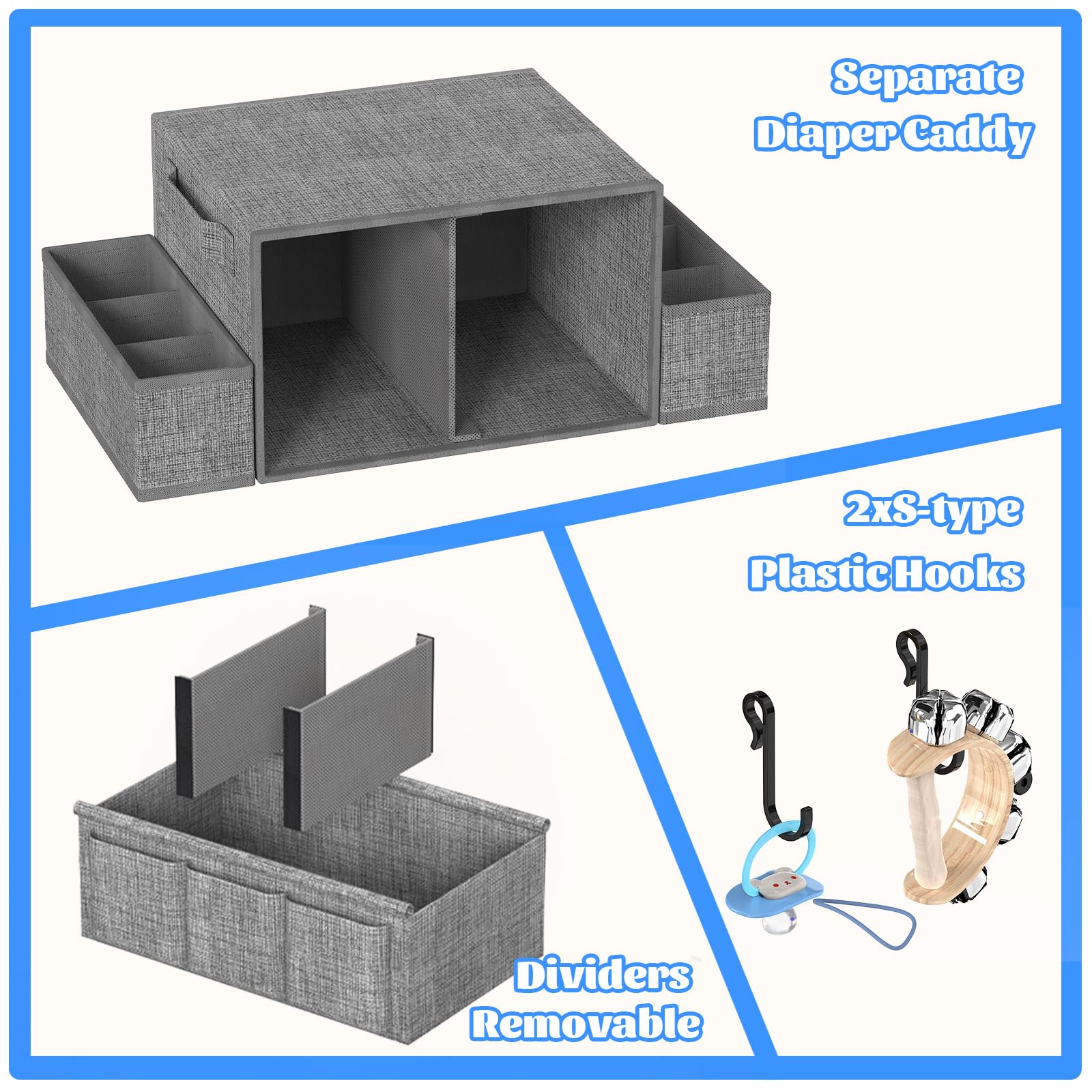GLISWAM nursery storage solution keeps often-used items within reach