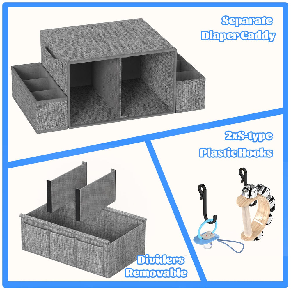 GLISWAM nursery storage solution keeps often-used items within reach