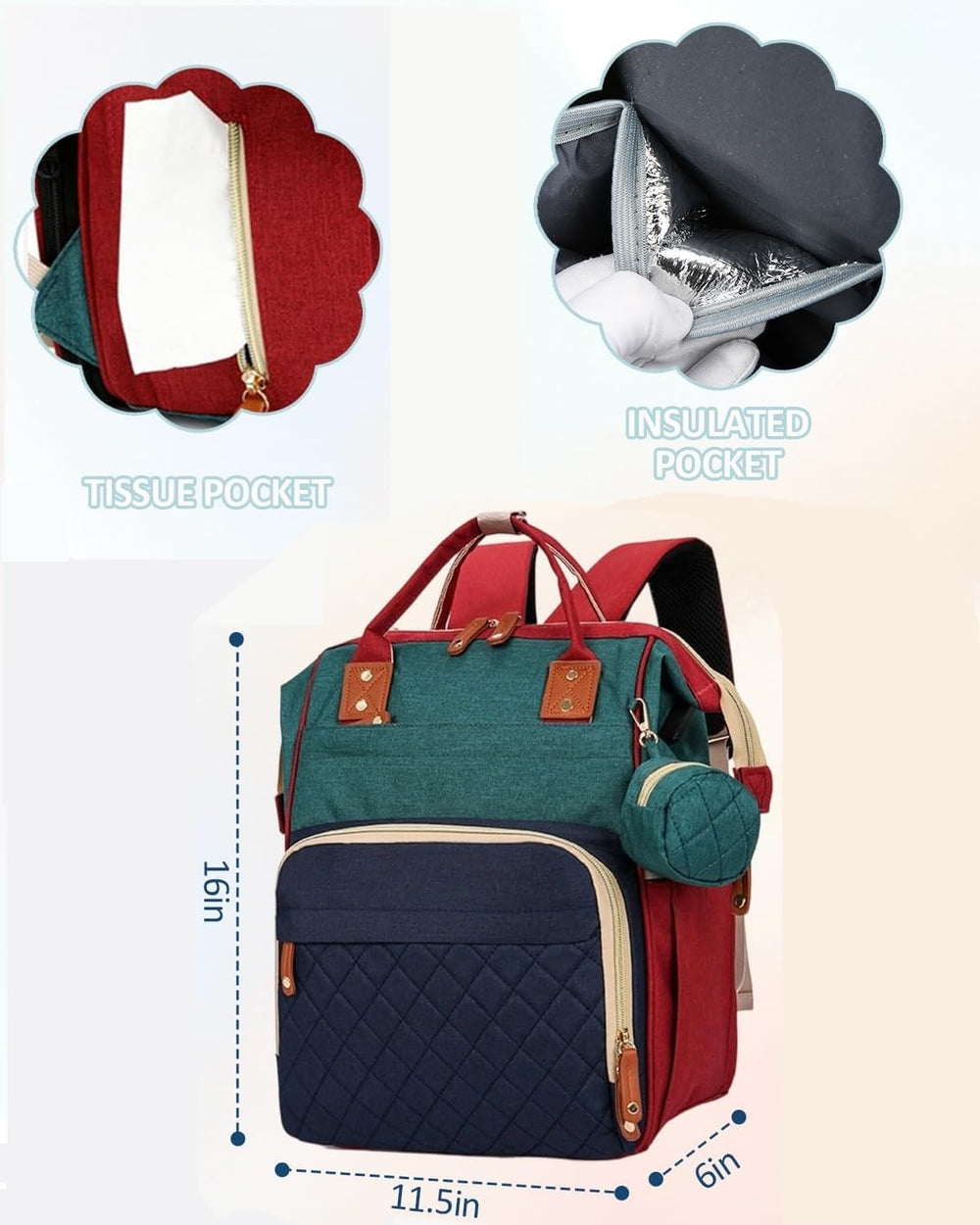 GLIXAVIA comfortable shoulder straps—soft, adjustable support for long day use.