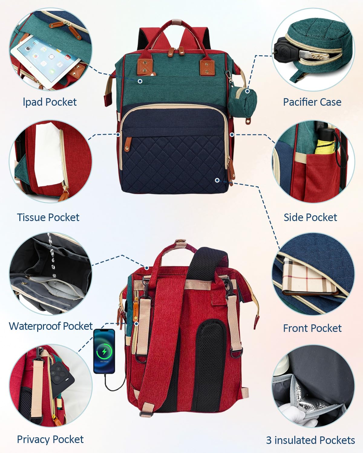 GLIXAVIA detachable pacifier case—keeps small items clean and accessible on the go.