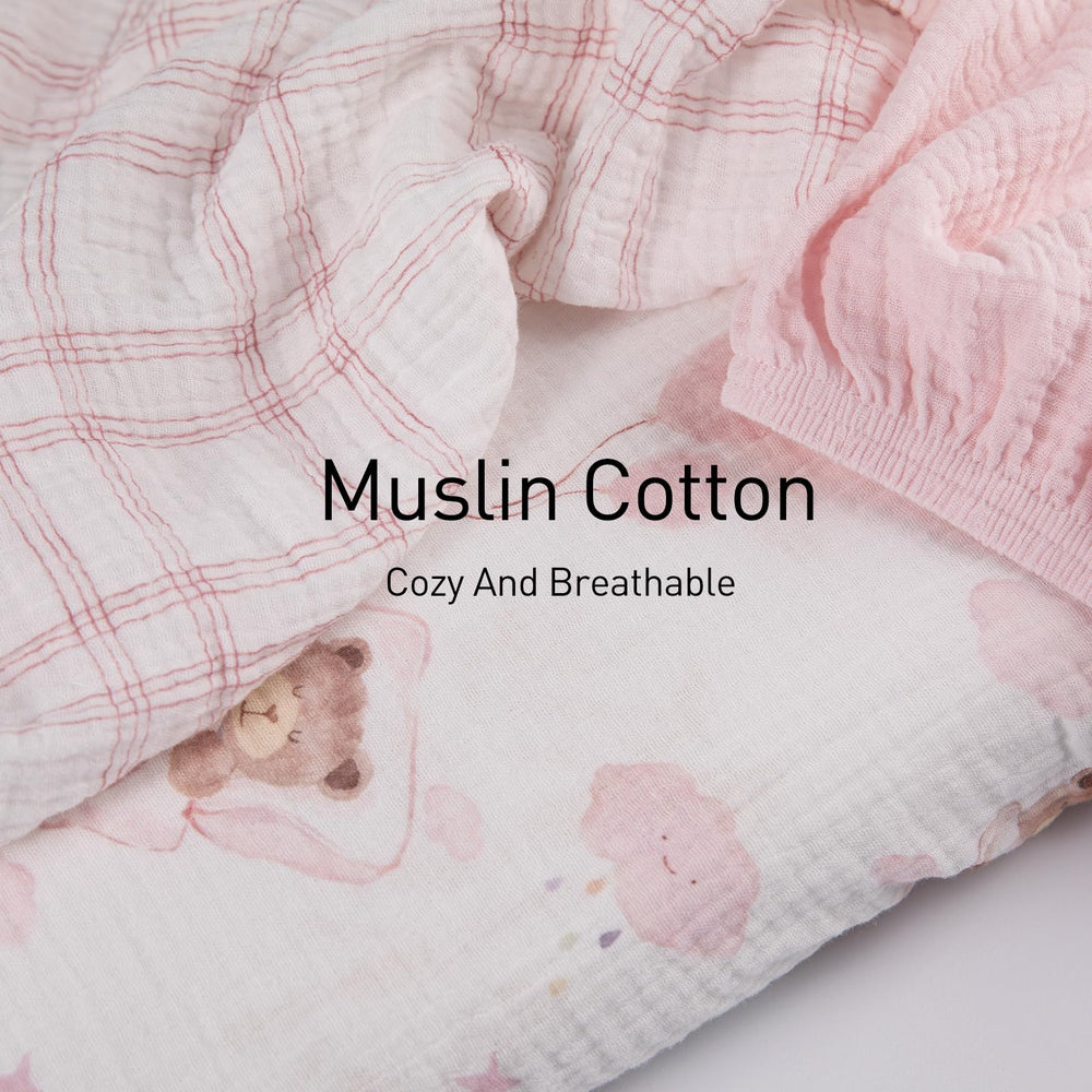 Gllquen Baby Bassinet Sheets Elastic-Fit ensures snug, secure mattress coverage