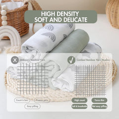 GLLQUEN BABY 70x70cm swaddle square offers versatile coverage for daily moments.
