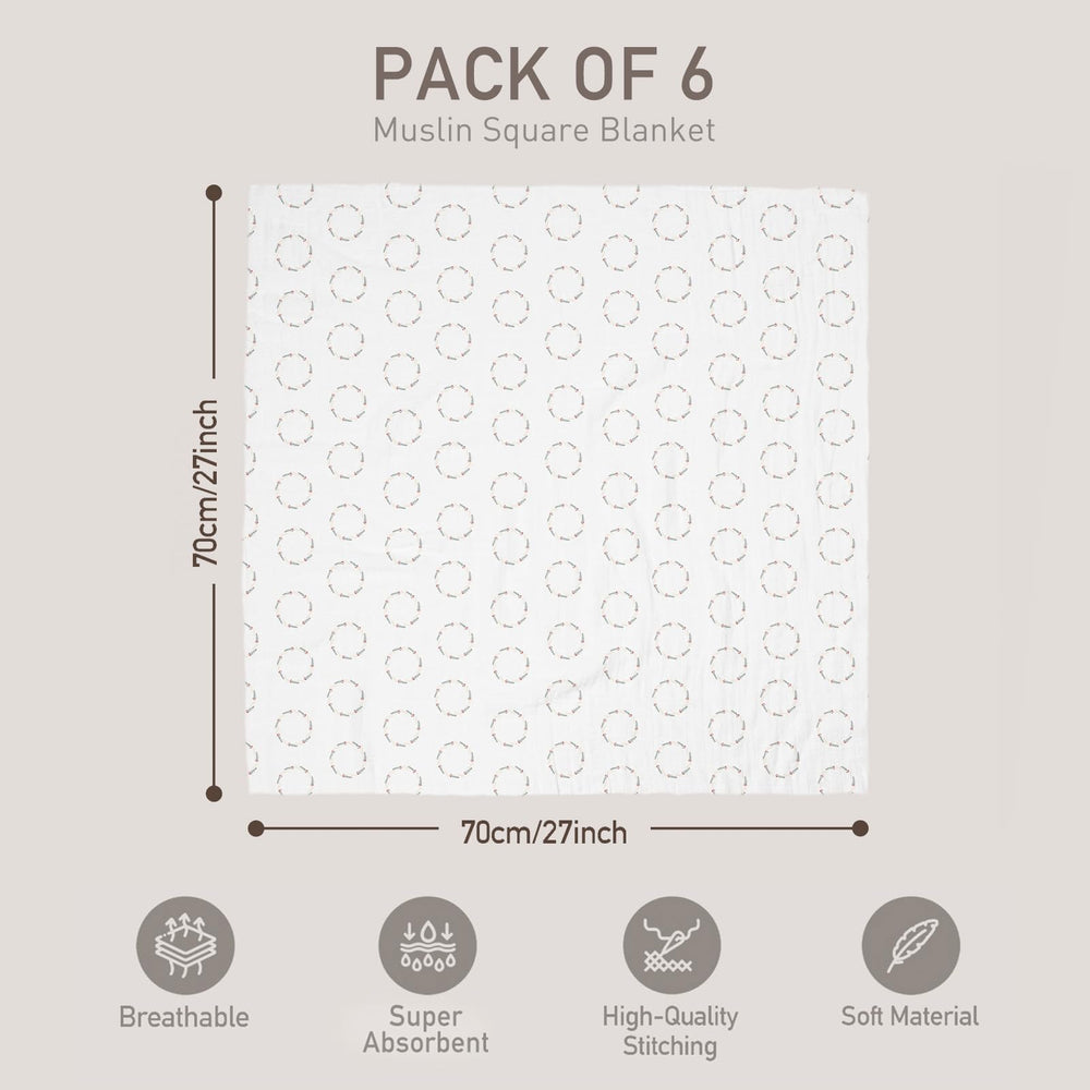 GLLQUEN BABY bamboo viscose fabric closeup emphasizes breathable 70x70 cm size