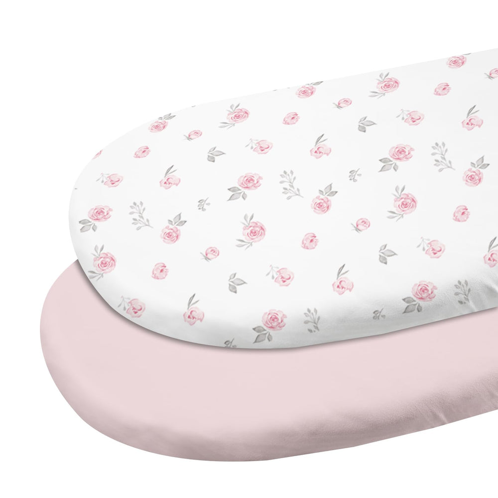 GLLQUEN BABY bassinet sheets 2-pack packaging ready for nursery use.