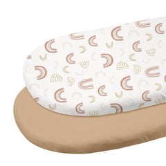 Gllquen Baby bassinet sheets 2-pack packaging shows convenient set and gift-ready presentation.