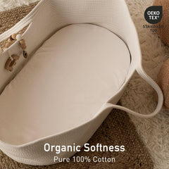 GLLQUEN BABY bassinet sheets 360° elastic fit guarding against slipping.