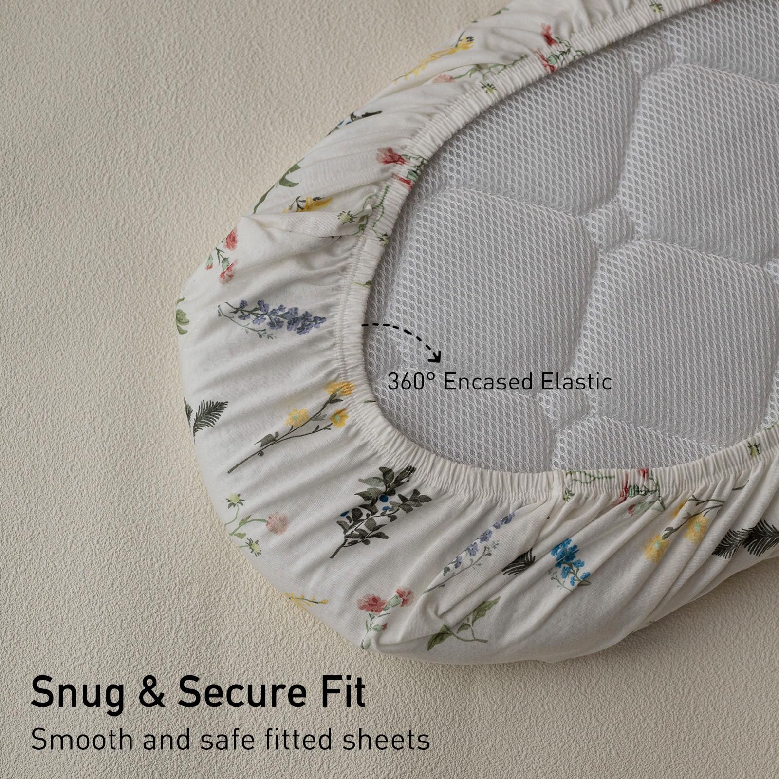 GLLQUEN BABY bassinet sheets 4-inch depth fit diverse bassinet shapes.