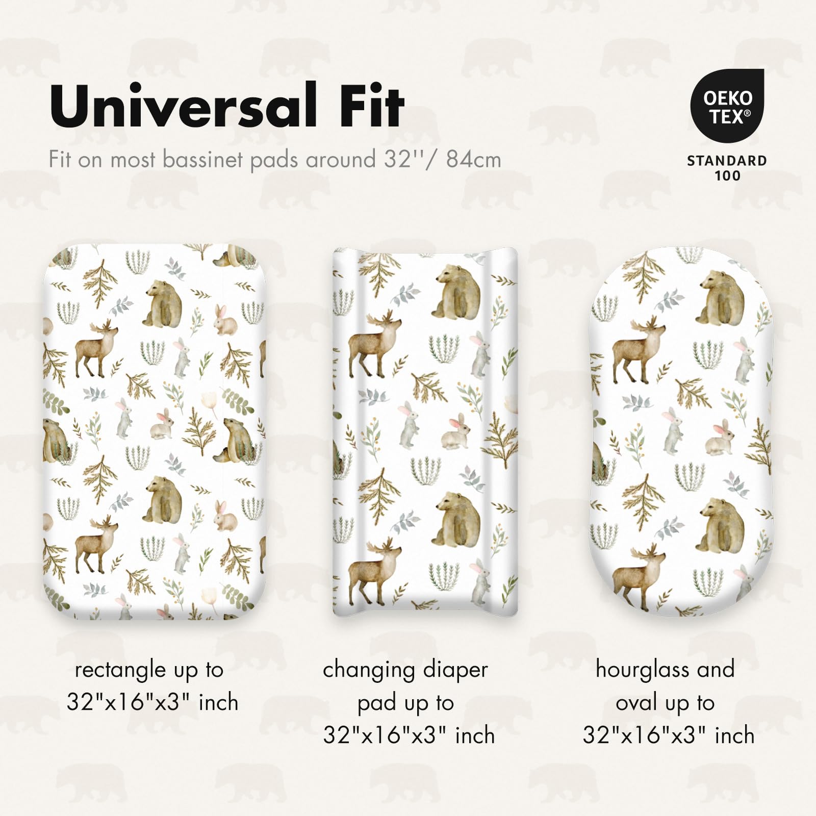GLLQUEN BABY bassinet sheets on baby sleeping peacefully in crib.