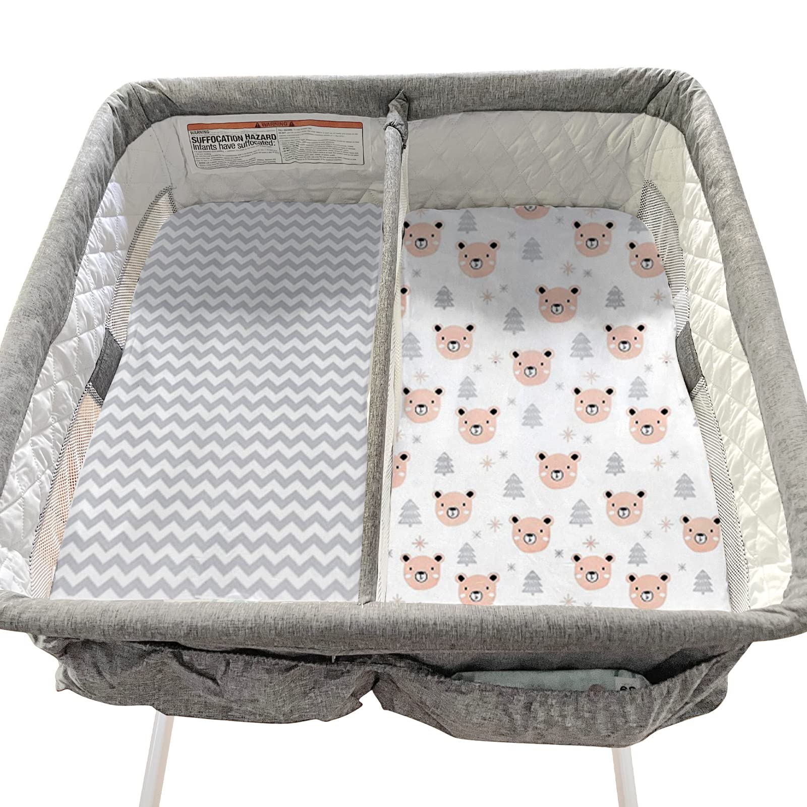 Gllquen Baby sheet close-up shows ultra-soft breathable fabric for baby comfort.