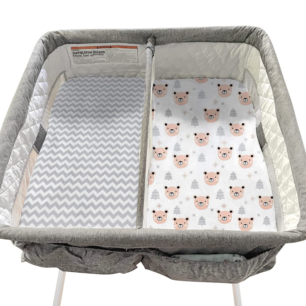 Gllquen Baby sheet close-up shows ultra-soft breathable fabric for baby comfort.