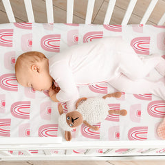 GLLQUEN BABY bassinet sheets closeup fabric texture highlights durable stretch fit
