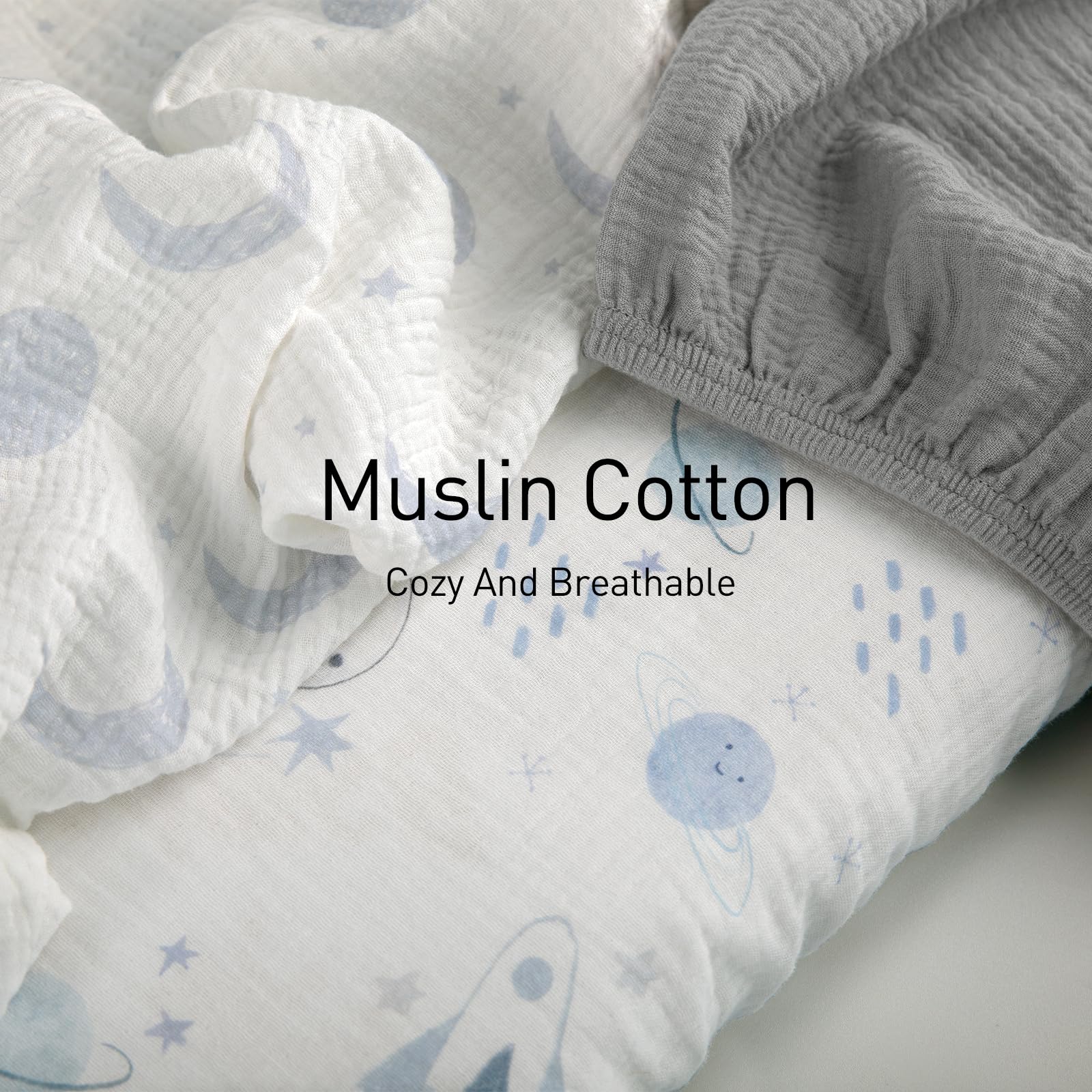 Gllquen Baby bassinet sheets fit 33x17 with snug elastic for versatile cradles