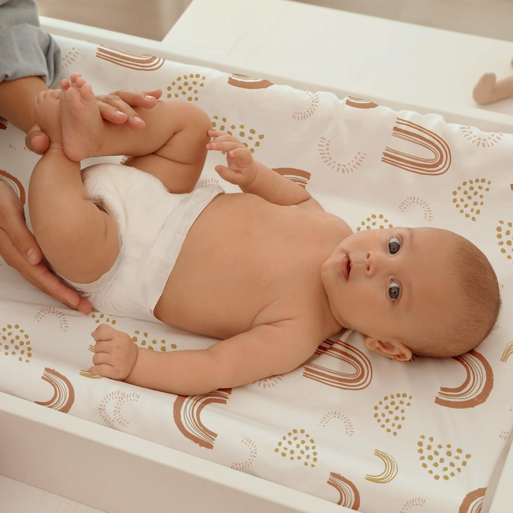 Gllquen Baby bassinet sheets soft closeup highlights ultra-soft organic cotton.