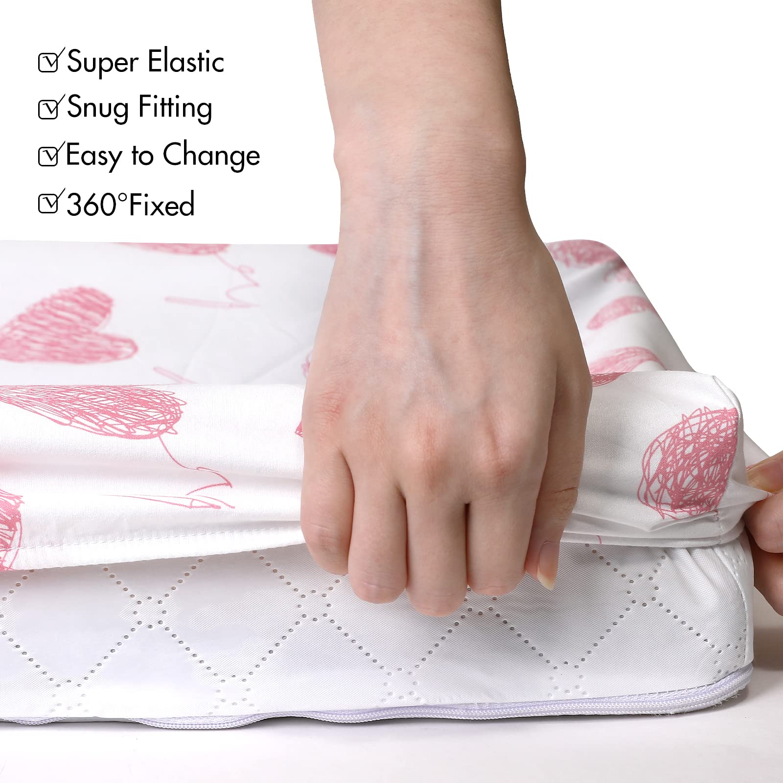 GLLQUEN BABY bassinet sheets 32x16 size fits multiple cradle shapes