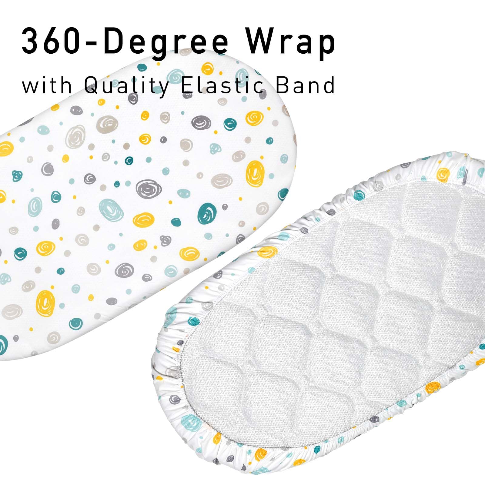 Gllquen Baby bassinet sheets easy-install design for parents on the go.
