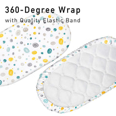 Gllquen Baby bassinet sheets easy-install design for parents on the go.