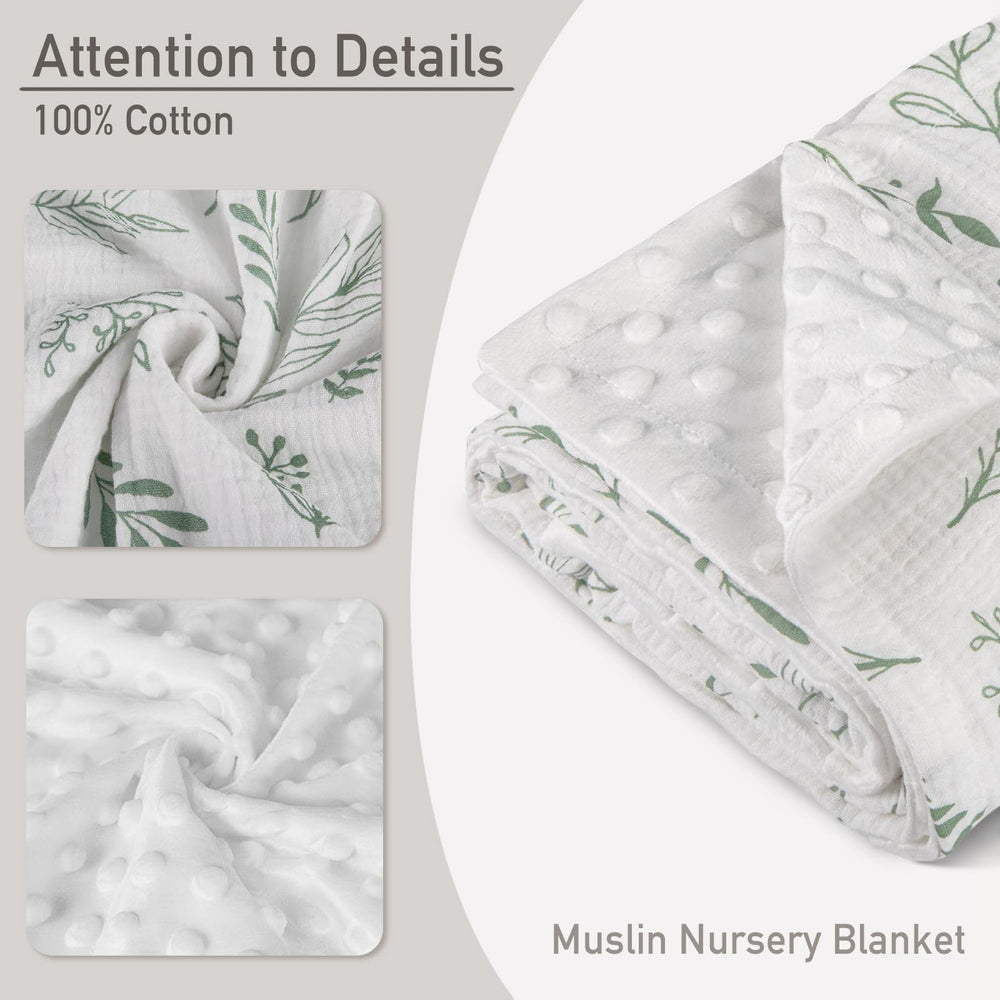 GLLQUEN BABY blanket features a 3D arm design greenery soothing touch