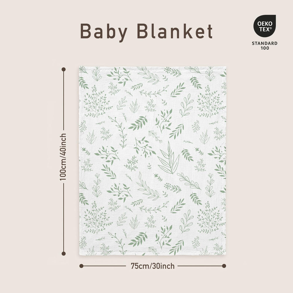 GLLQUEN BABY blanket unisex nursery design greenery suits any gender