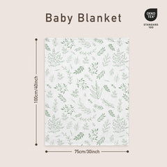 GLLQUEN BABY blanket unisex nursery design greenery suits any gender