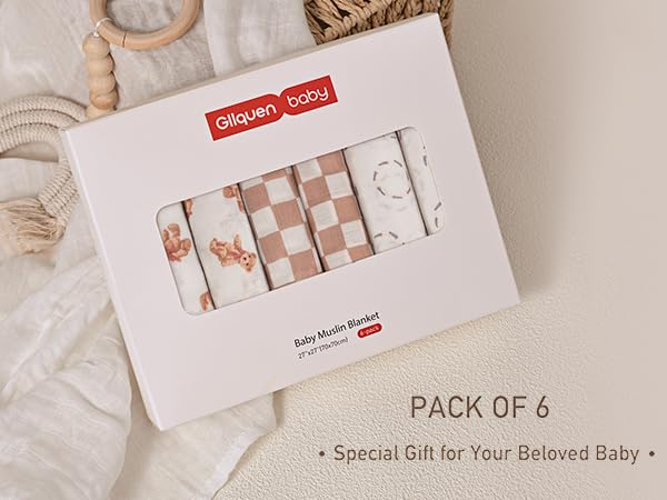 GLLQUEN BABY breathable muslin blanket ideal for sensitive skin