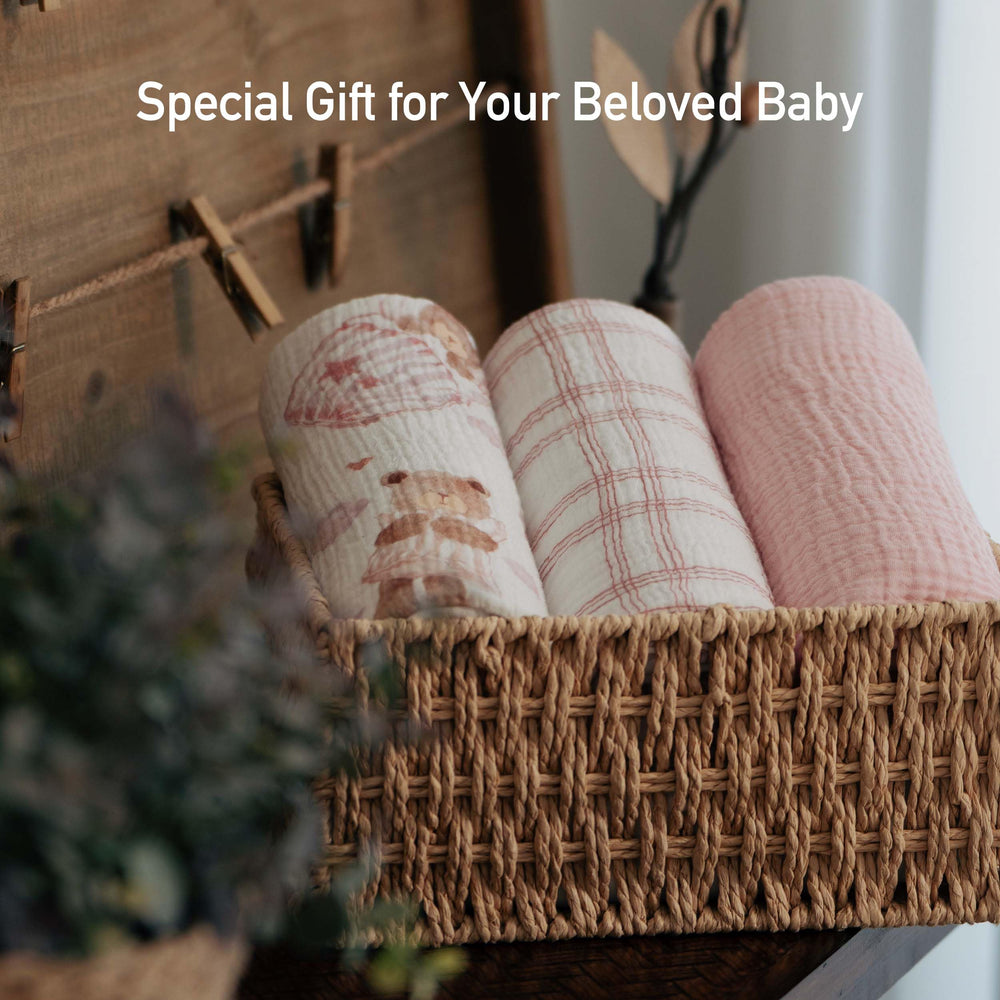 GLLQUEN BABY OEKO-TEX certified swaddle for skin-friendly safety.