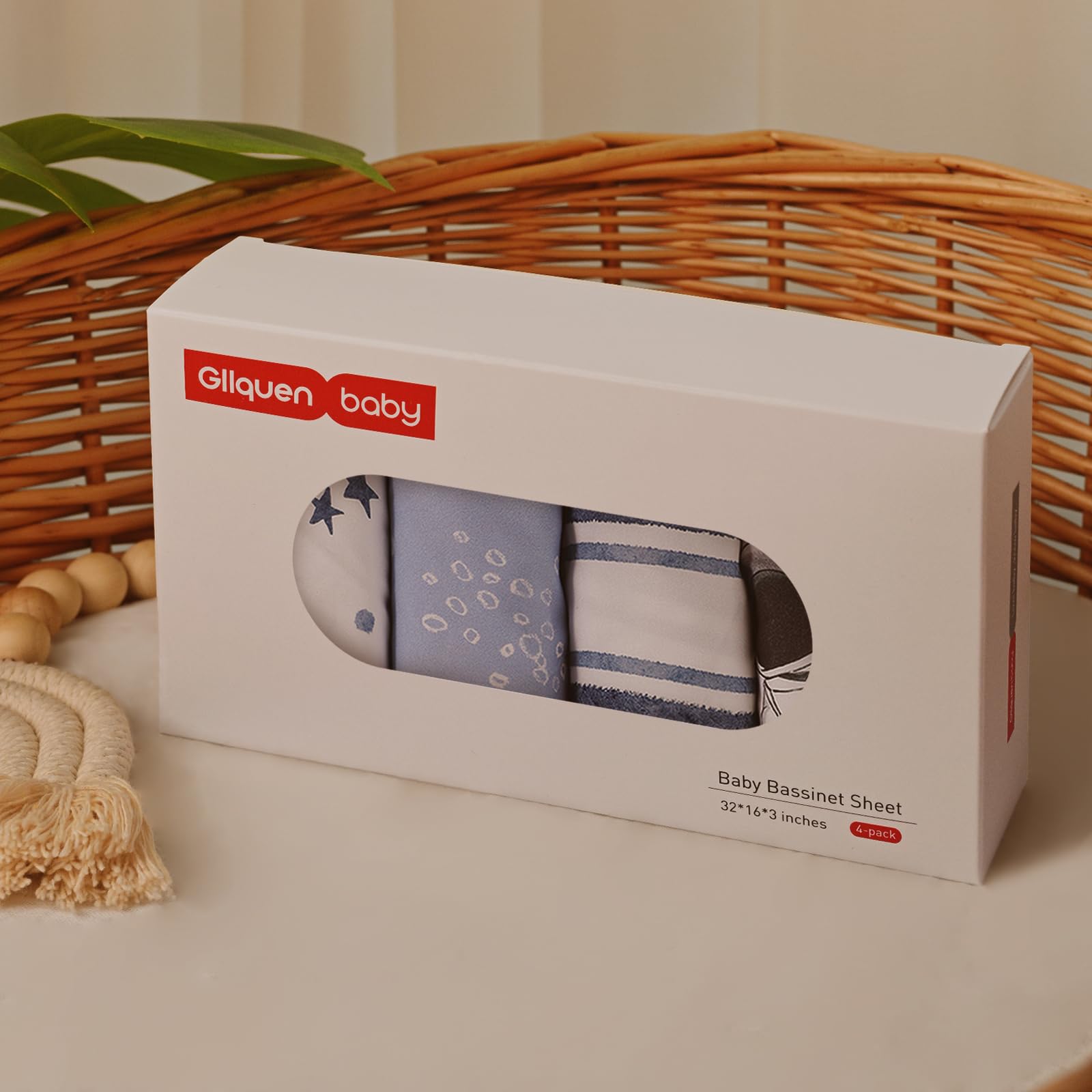 GLLQUEN BABY easy-install bassinet sheets save time during setup.