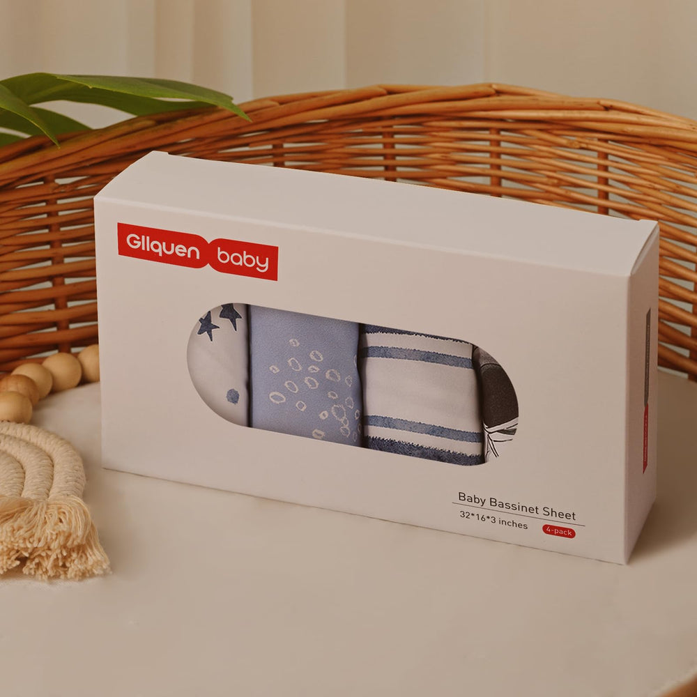 GLLQUEN BABY easy-install bassinet sheets save time during setup.