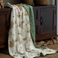 GLLQUEN BABY Forest Stories blanket folded for outdoor use, ideal stroller or picnic companion